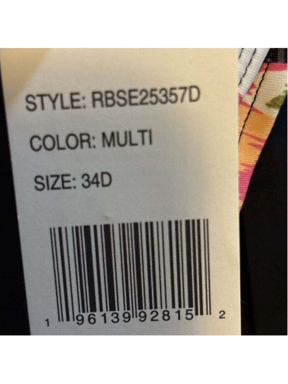 NWT Bleu by Rod Beattie Women's Sweet Escape Bikini Top Multicolor 34D - Picture 4 of 4